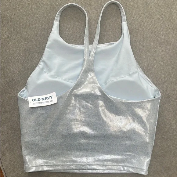 Old Navy Silver Metallic Tank Top - Picture 3 of 6